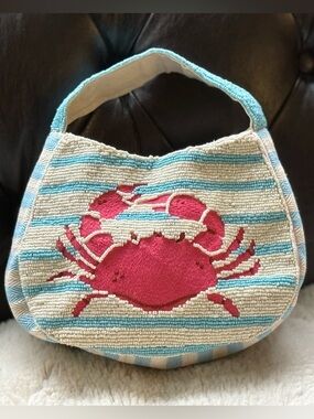 NWT Crab Embroidered Women’s Tote Bag Kitschy Perfect Size